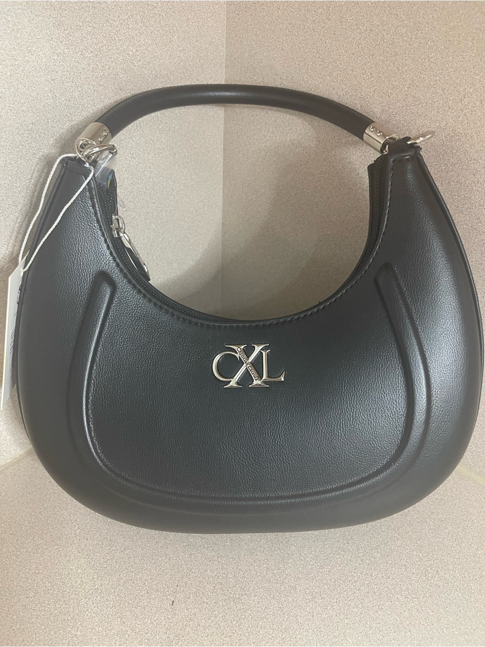 CXL Hobo Shoulder Bag Silver Logo NWT